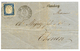 17 1859 SARDAIGNE 20c TB Margé Obl. Ambulant Sarde + Cursive CHAMBERY Sur Lettre(pd) Pour THONON. Rare. TB. - Andere & Zonder Classificatie