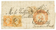 166 1863 10c(n°21)+ 40c(n°23) Obl. Etoile 15 Sur Lettre De PARIS Pour COLOGNE(ALLEMAGNE). TTB. - 1862 Napoleon III