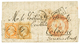 166 1863 10c(n°21)+ 40c(n°23) Obl. Etoile 15 Sur Lettre De PARIS Pour COLOGNE(ALLEMAGNE). TTB. - 1862 Napoleone III