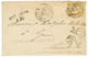 173 1876 15c CERES Obl. PARIS R. TAITBOUT + AFFR. INSUFF/P.22 + Taxe 25 D.T Sur Lettre. TB. - 1862 Napoléon III