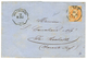 180 1872 40c EMPIRE(n°31) Pd Obl. Bureau De PASSE 1307 + Convoyeur VONJAUCOURT/M.DIJ Sur Lettre Avec Texte De FESCHES Po - 1862 Napoléon III.