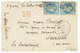 186 "BALLON MONTE Pour SAMSOUN" : 1870 Paire 20c(n°29) Obl. Etoile + PARIS 24 Oct 70 + "3 Gramme - Par BALLON MONTE" Man - Autres & Non Classés