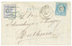 205 1871 25c(n°60) Obl. GC 842 + CHALON-S-SAONE + ALSACE 20c Annulé Par Le Cachet Taxe 20 En Bleu Sur Lettre Pour MUHLOU - 1871-1875 Ceres