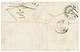 205 1871 25c(n°60) Obl. GC 842 + CHALON-S-SAONE + ALSACE 20c Annulé Par Le Cachet Taxe 20 En Bleu Sur Lettre Pour MUHLOU - 1871-1875 Ceres