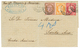 221 1876 CERES 10c + 40c+ 80c Obl. BORDEAUX Sur Lettre Pour SANTA ANA (SALVADOR). Destination RARE. TTB. - 1871-1875 Ceres