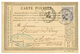 230 CARTE PRECURSEUR Pour LA HONGRIE : 1876 15c SAGE Sur CARTE PRECURSEUR Pour PEST (HONGRIE). TB. - 1876-1878 Sage (Tipo I)