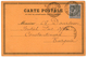 242 1892 10c SAGE Obl. PARIS Sur CARTE POSTALE Privée Orange Pour Le Bureau Anglais De CONSTANTINOPLE. TB. - 1876-1878 Sage (Tipo I)