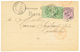 257 ALSACE-LORRAINE : 1879 ALLEMAGNE Entier 5pf + 5pf(x2) Obl. VIC AN DER SEILLE Pour GERARDMER. TTB. - Autres & Non Classés