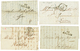 265 1821/31 Lot 4 Lettres D' ANGLETERRE Avec 61 CALAIS Pour La FRANCE Avec Cachets D' ACHEMINEURS Au Verso. TB. - Usati