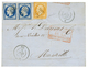 275 1857 10c(n°13) + Paire 20c(n°14) Tous Touchés Obl. Cachet PD Encadré + NIL 8 Juin 57 Sur Lettre (ss Texte) De CONSTA - Used Stamps