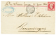 281 1862 80c(n°17) TB Margé Obl. ANCRE + Cachet Rare POSTES FRANCAISES BEARN Sur Lettre De BORDEAUX Pour L' ARGENTINE. T - Used Stamps