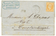 290 1866 40c(n°23) Obl. ANCRE + AMERIQUE 21 Juil 66 Sur Lettre De MARSEILLE Pour CONSTANTINOPLE. TB. - Oblitérés