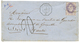 292 1866 10c + Cachet Consulaire STE MARTHE + Taxe 20 Sur Enveloppe Pour La FRANCE. RARE. TB. - Oblitérés