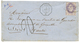 292 1866 10c + Cachet Consulaire STE MARTHE + Taxe 20 Sur Enveloppe Pour La FRANCE. RARE. TB. - Usati