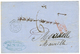 294 1868 Cachet Rare ALEXANDRETTE PAQ FR X N°5 + Taxe 6 Sur Lettre Pour La FRANCE. Superbe. - Used Stamps