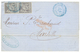 330 1878 Paire 15c SAGE Gris(n°77) Obl. SALONIQUE TURQ. D'EUROPE Bleu Sur Lettre Pour La FRANCE. TB. - Altri & Non Classificati