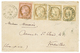 345 YOKOHAMA : 1876 10c + 30c(x3) Obl. YOKOHAMA Bau FRANCAIS Sur Enveloppour La FRANCE. Superbe. - Altri & Non Classificati