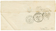 430 1869 Aigle 10c + 40c Obl. Carré De 64 Points + Petit Cachet GUYANE CAYENNE Sur Lettre(nom Pd) Pour La FRANCE. Verso, - Other & Unclassified