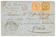 446 1863 AIGLE 10c + 40c + Grand Cachet ST PIERRE MARTINIQUE Sur Enveloppe Pour La FRANCE. Superbe. - Autres & Non Classés