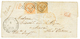 453 1864 10c + 40c AIGLE Obl. 64 Pts + Grand Cachet ST PIERRE ILE DE LA REUNION (rare) Sur Lettre Pour La FRANCE. TB. - Sonstige & Ohne Zuordnung