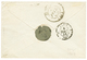 483 1853 25c CERES(n°4) Obl. PC 1896 + Cachet ALGER MARSEILLE Sur Enveloppe Pour La FRANCE. RARE. TTB. - Autres & Non Classés