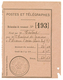 489 1890 Cachet Rare PORTO-NOVO GOLF-DE-BENIN Sur RECEPISSE De MANDAT Pour La FRANCE. Superbe. - Other & Unclassified