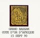 515 PRECURSEUR : 1890 COLONIES GENERALES 35c(pd) Obl. GRAND BASSAM COTE D'OR D'AFRIQUE. RARETE. TB. - Autres & Non Classés