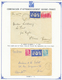 584 GUYANE - 1949/51 Lot De 9 Lettres Montées Sur Feuille D' Exposition Avec MIXTE FRANCE/GUYANE. TB. - Sonstige & Ohne Zuordnung