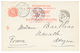 591 1904 INDOCHINE 5c Obl. SAIGON + THAILAND 1a (def) Obl. CHANTABURI Sur Carte Pour La FRANCE. TB. - Sonstige & Ohne Zuordnung