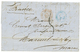 608 "TANGER Via GIBRALTAR" ; 1859 GIBRALTAR Bleu + Taxe 5 Sur Lettre Avec Texte Daté "TANGER" Pour La FRANCE. RARE. TTB. - Autres & Non Classés