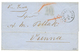 725 1868 ALEXANDRIEN + "20" Blue Tax Marking On Entire Letter Via TRIESTE To VIENNA. Vvf. - Oriente Austriaco