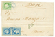 740 DURAZZO - ALBANIA : 1873 3 Soldi + Pair 10 Soldi Canc. DURAZZO In Blue On Entire Letter To ITALY. Signed COLLA & FER - Eastern Austria