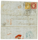757 1852 FRANCE FIRST ISSUE 1F + 10c Canc. On Entire Letter From PARIS Via HAMBURG To COPENHAGUE (DENMARK). Stamps With  - Danemark (Antilles)