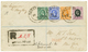 804 1918 GEA 3c + 10c+ 15c+ 50c Canc. BAGAMOYO On REGISTERED Envelope Via SINGAPORE & HONG-KONG To NEW-YORK(USA). Direct - Sonstige & Ohne Zuordnung