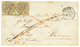 873 PAPAL STATES : 1856 Pair 4B(n°5) On Envelope From ANCONA To FLORENCE. Vf. - Non Classés