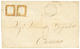 885 "MATELICA" : 1862 10c (n°14Dca)x2 Canc. MATELICA MARCHE On Cover To CANINO. Very Rare Cancellation. Vf. - Ohne Zuordnung