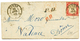 914 1862 40c(n°16E) Wit Nice Margins Canc. VARZO On Entire Letter To FRANCE. Superb. - Non Classés