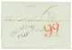 1038 1842 GIBRALTAR/PAID + "99" Red Tax Marking On Entire Letter To SPAIN. Superb. - Altri & Non Classificati