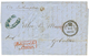 1040 1858 Boxed RETURNED FOR/POSTAGE On Entire Letter From LONDON To GIBRALTAR. Only Known Letter To GIBRALTAR With RETU - Altri & Non Classificati