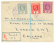1056 GILBERT & ELLICE : 1918 1d+ 2d+ 6d On REGISTERED Envelope From FUNAFUTI To ENGLAND. Scarce. Vvf. - Altri & Non Classificati