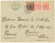 1169 KOREA : 1903 4c(x2) + 50p Canc. SEOUL COREE On Commercial Envelope To FRANCE. Scarce. Vf. - Korea (...-1945)