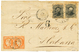 1172 MEXICO : 1877 FRANCE 40c(x2) Canc. MEXIQUE 1 + MEXICO 10c(x2) Canc. VERA-CRUZ On Entire Letter To HABANA CUBA . Sca - Mexiko