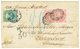 1175 1879 GREAT BRITAIN Pair 3d Vanc. C38 + PERU 10c Canc. LIMA On Taxed Envelope To HAMBURG. Vf. - Pérou