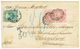 1175 1879 GREAT BRITAIN Pair 3d Vanc. C38 + PERU 10c Canc. LIMA On Taxed Envelope To HAMBURG. Vf. - Perù