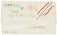 1182 1842 GIBRALTAR PAID On Entire Letter From MALAGA SPAIN To BOSTON (USA). Superb. - Altri & Non Classificati