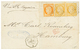 1195 VENEZUELA - French Mail : 1874 FRANCE 40c(x3) With 2 Different Shades Canc. ANCHOR + LA GUAYRA On Cover To HAMBURG. - Venezuela