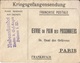 Env.  De  Prisonnier  De  Guerre  Camp  De  DÜLMEN  ( Allemagne )  Envoi  à  PARIS  Oeuvre Du Pain Des Prisonniers - Guerre De 1914-18