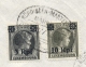 Besetzung Luxembourg - 1940 - 3Rpf &amp; 10Rpf Overprint On Charlotte , Bahnpost Nordingen-Martelingen To Dudelingen - Bezetting 1938-45