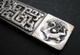 Old Handwork China Tibet Silver Carving Dragon & Calligraphy Paperweight - Briefbeschwerer