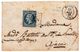 Lettre 1868 Corse Ajaccio Bastia Timbre Napoléon III Empire 20 Centimes - 1849-1876: Période Classique